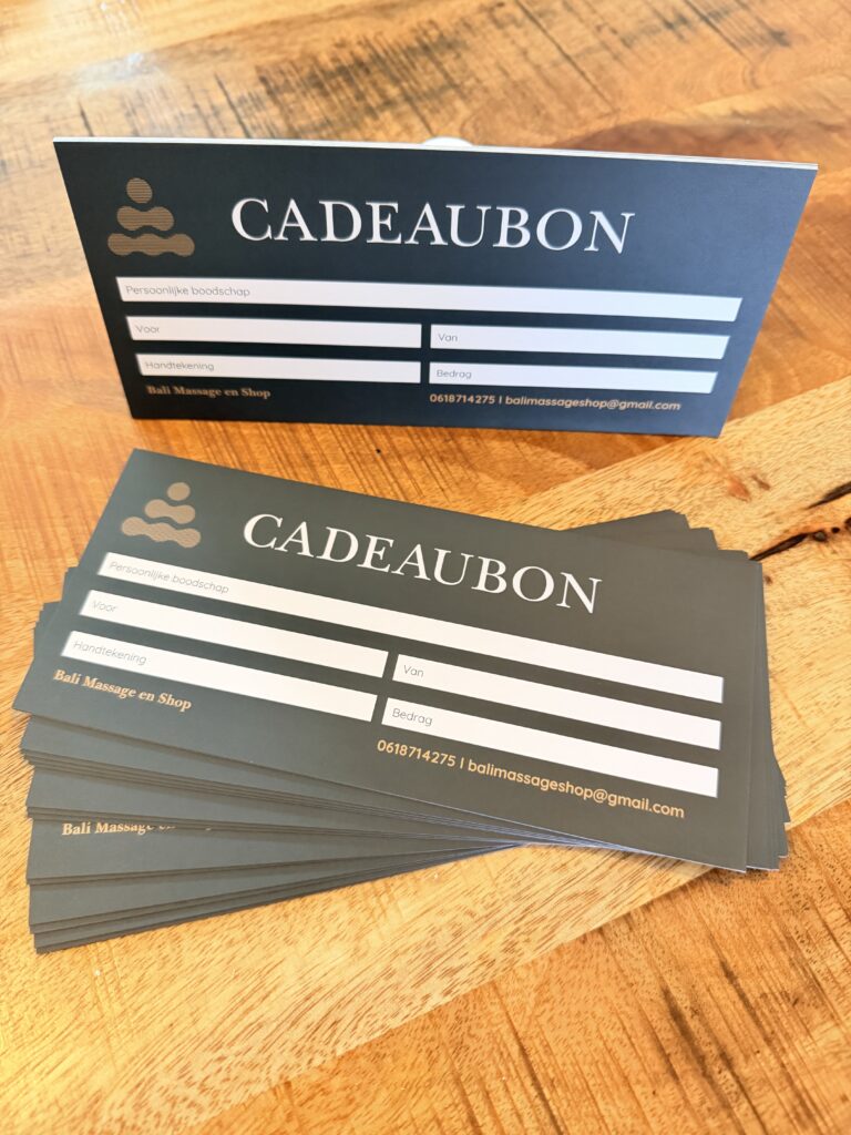 Cadeaubonnen Balimassageshop